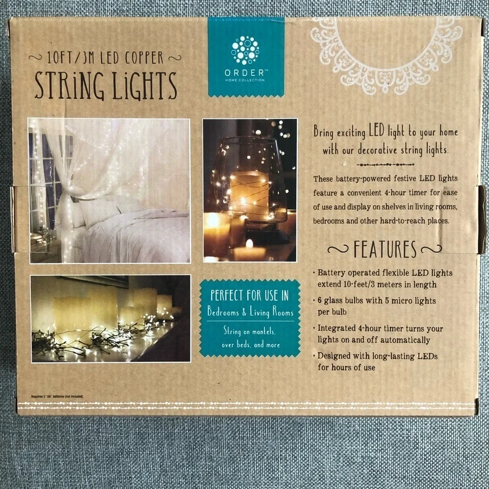 LED lights with built in 4 hour timer
